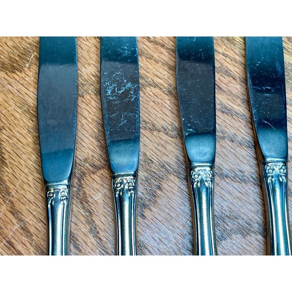 Set of 4 Oneida Brahms  Dinner Knives Hollow  community stainless flatware 9" - Picture 9 of 11